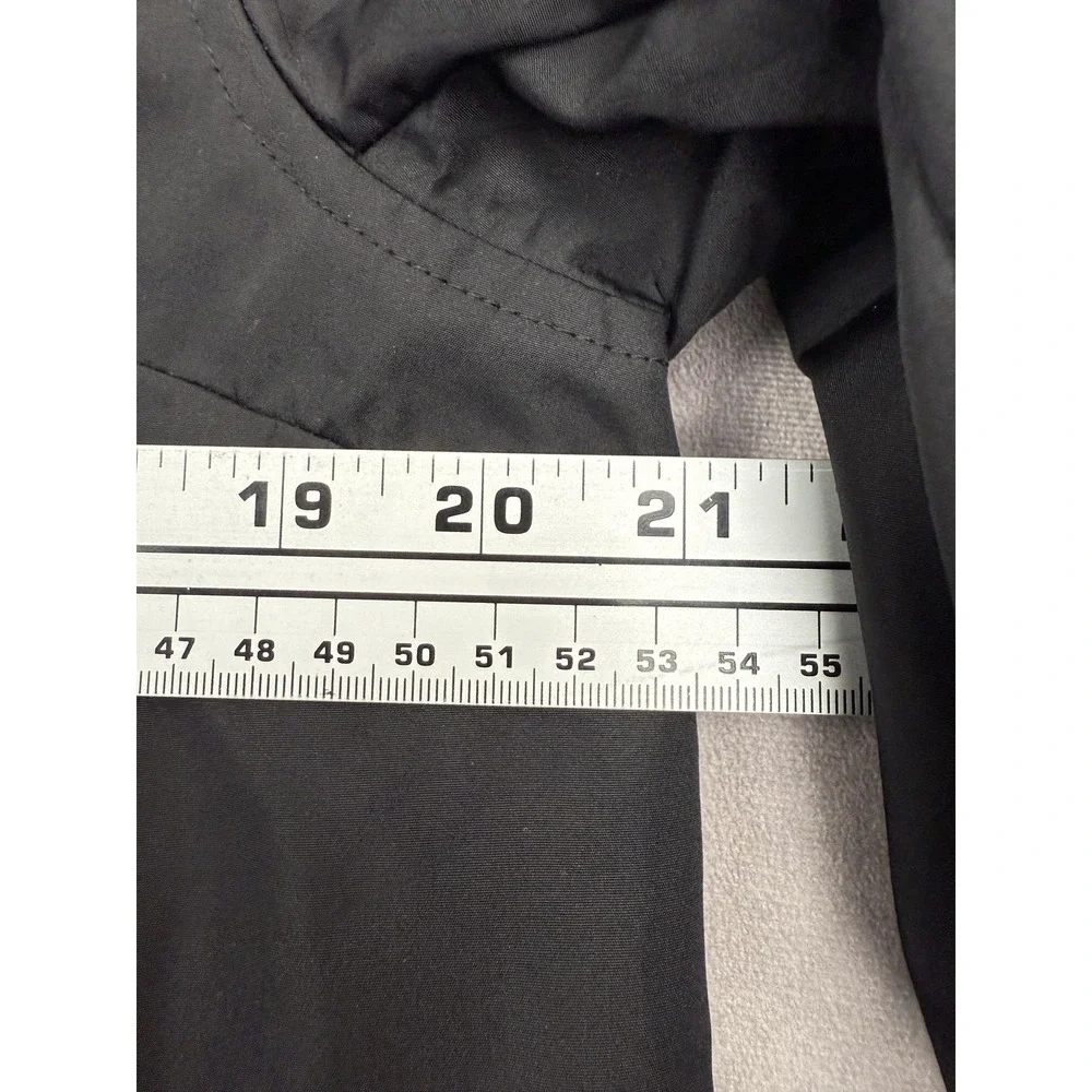 VTG GAP Coat Women Medium Black Long Insulated Button‎ Polyester Lined Jacket